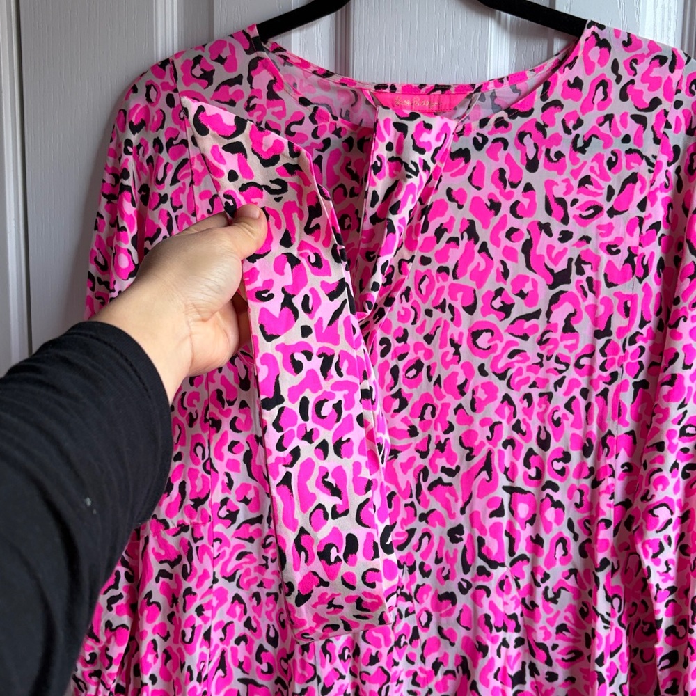 LIKE NEW Lilly Pulitzer XS Cynthia Swing Dress in Pink Topaz My Favorite Spot - Picture 5 of 14